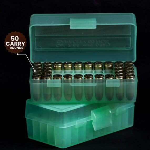 Flip-Top Ammo Carry Box for .32 Cal – Holds 50 Rounds – Available at ADD-Bird.UK