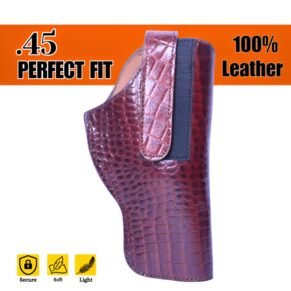 .45 Pistol Holster in Dark Brown Leather – Classic & Durable by Add-Bird.uk
