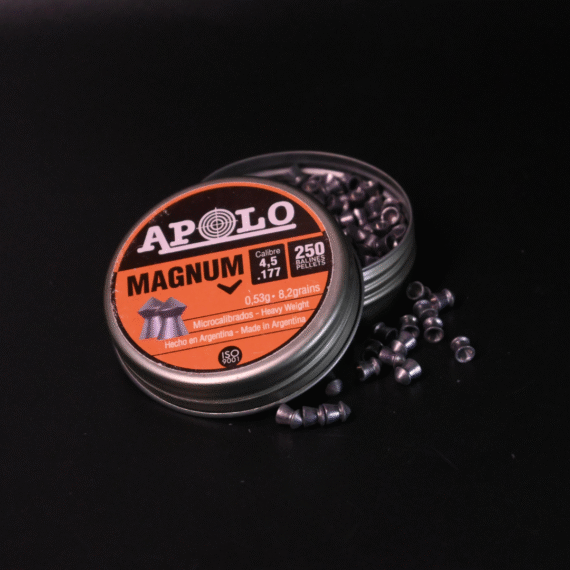 Apolo Magnum Airgun Pellets – 4.5mm (.177 Caliber) – Approx. 250 Pieces – ADD-Bird.UK