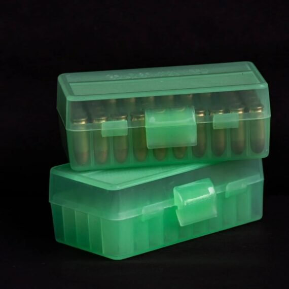 Flip-Top Ammo Carry Box for .32 Cal – Holds 50 Rounds – Available at ADD-Bird.UK