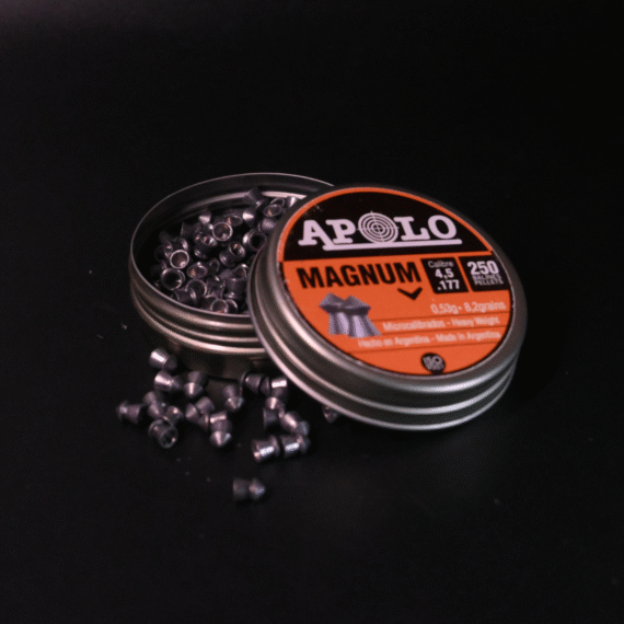 Apolo Magnum Airgun Pellets – 4.5mm (.177 Caliber) – Approx. 250 Pieces – ADD-Bird.UK